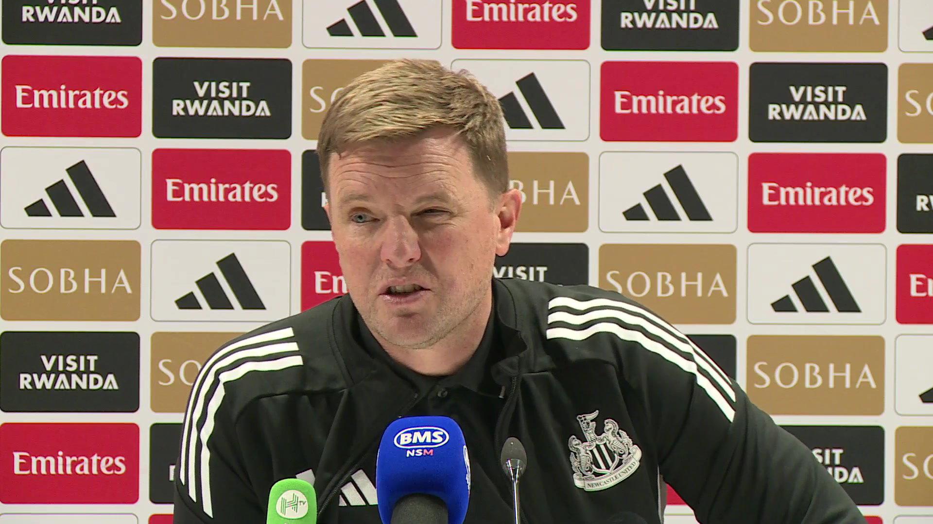 Newcastle manager Eddie Howe reflects on their 1-0 loss away at Arsenal-